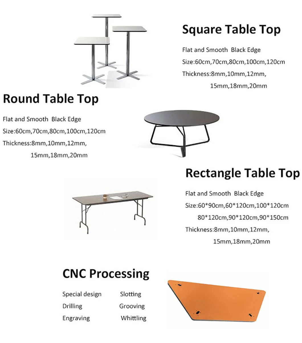 Outdoor/Indoor HPL Sheet Table Top