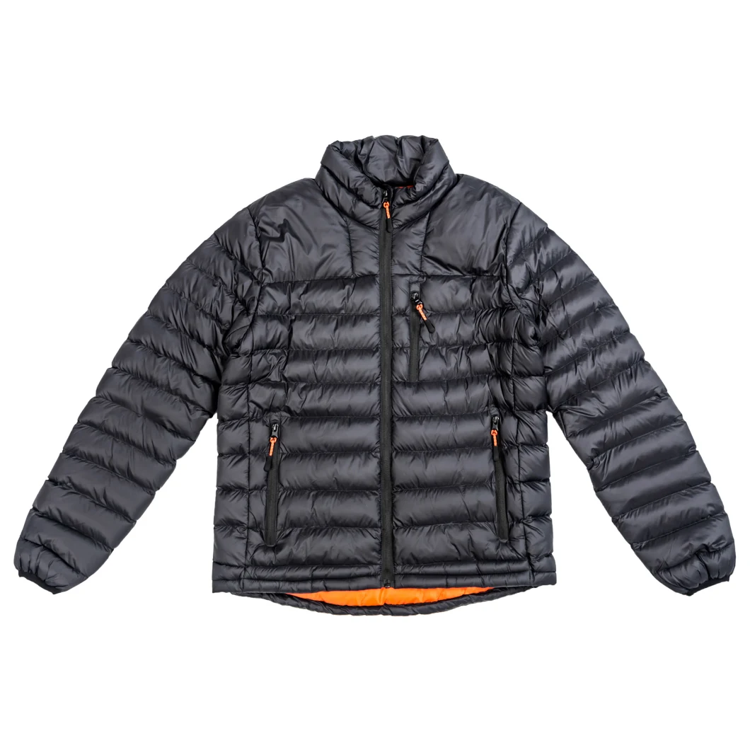 Men Winter Puffer Padded Jacket Solid Color Casual Wear Outerwear