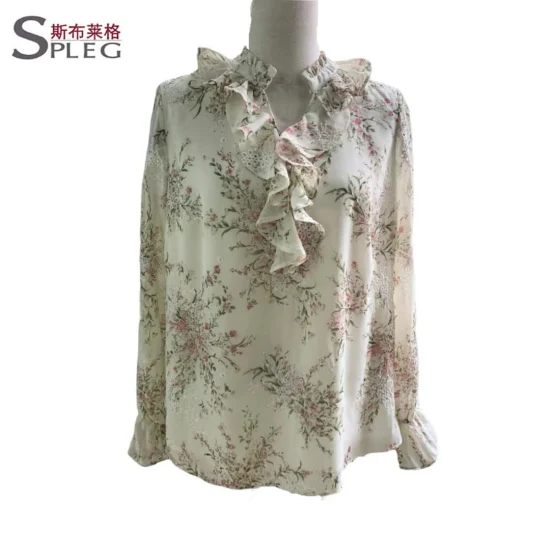 Fournisseur de la Chine Women's 100% Silk Blouse Fashion Shirt Taille Large