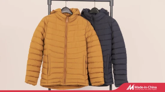 Rembourrage matelassé avec logo personnalisé pour hommes Veste rembourrée pour manteau d'hiver