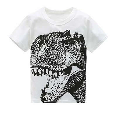 Vêtements pour enfants Vêtements pour bébés Dinosaure T-shirts Chemise à manches longues en coton T-shirts graphiques