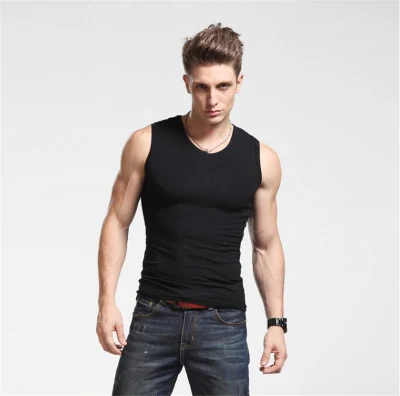 Débardeur Summer Fashion Brand Men's O-Neck Slim Fit Tank Tops Homme sans manches V-Neck Vest Tees Fitness Men